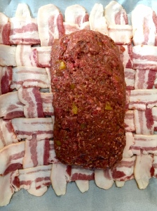 Meatloaf with Bacon Weave 1